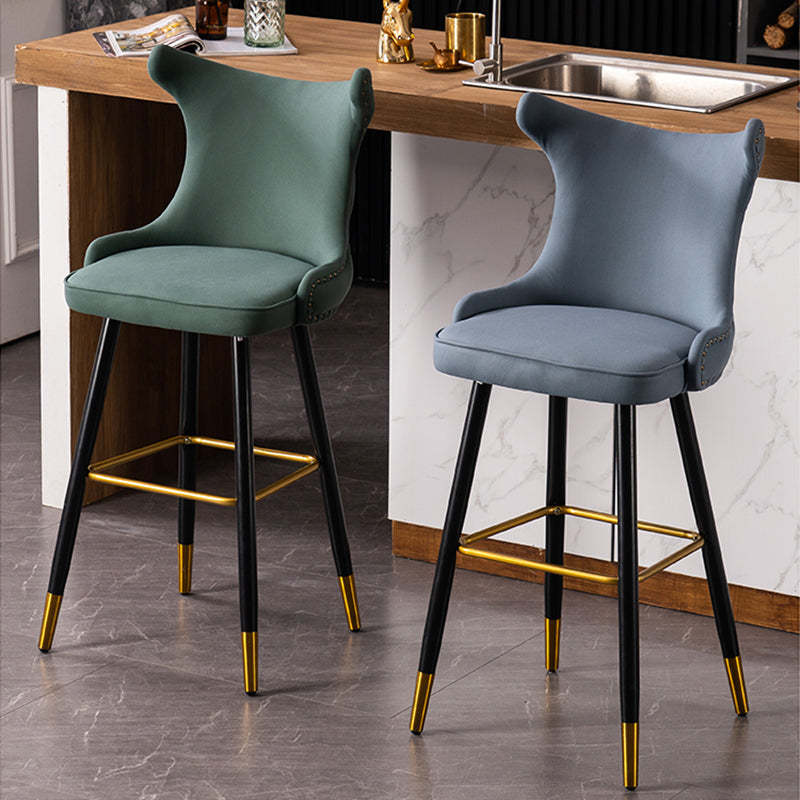 Modern Tech Fabric Chair — Blue - Velvet