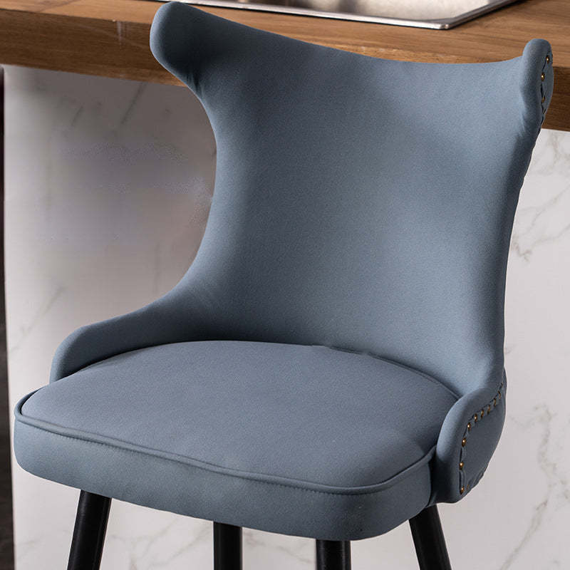 Modern Tech Fabric Chair — Blue - Velvet