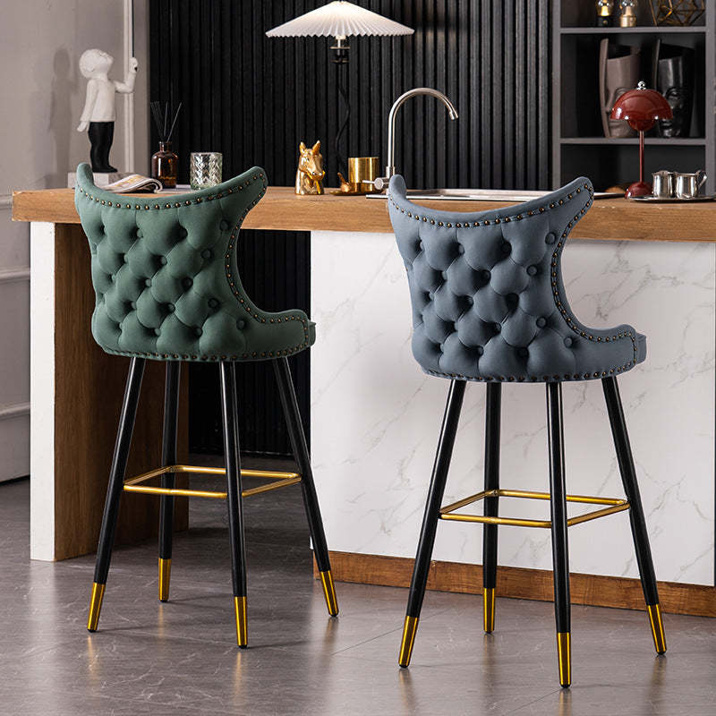 Modern Tech Fabric Chair — Green - Velvet