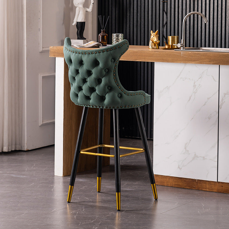 Modern Tech Fabric Chair — Green - Velvet