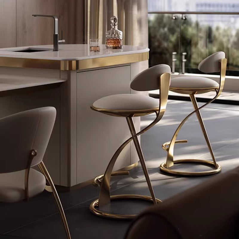 Modern Microfiber Leather Chair — Gold