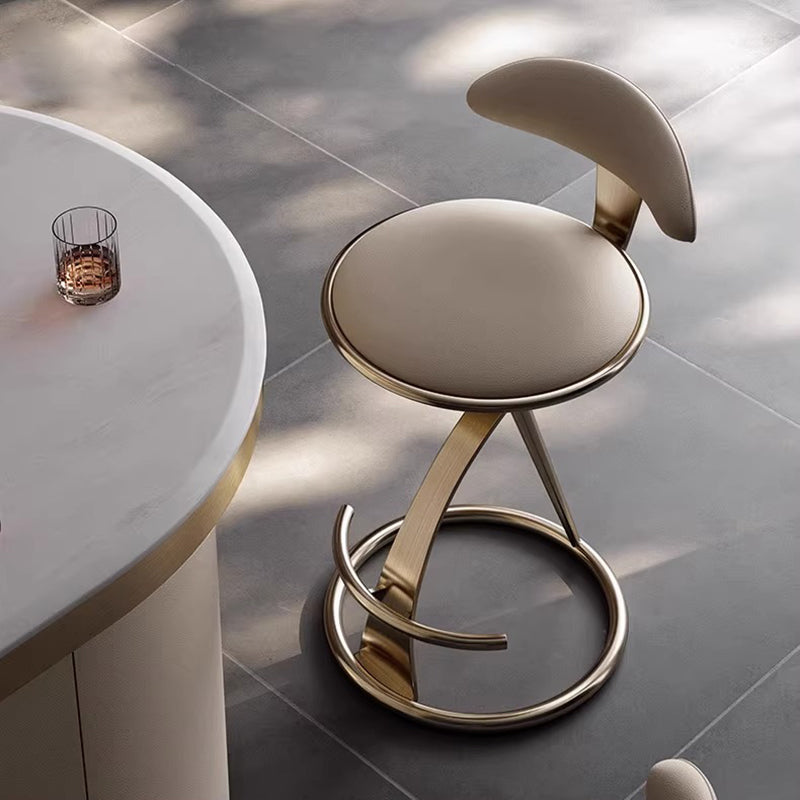 Modern Microfiber Leather Chair — Gold