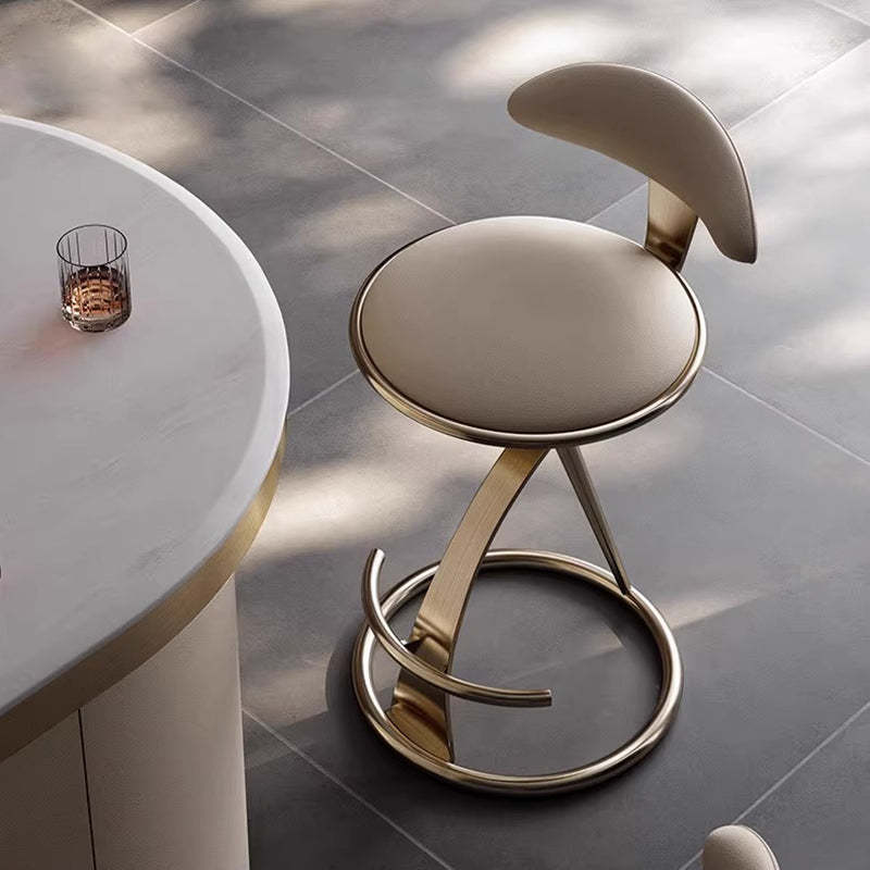 Modern Microfiber Leather Chair — Gold