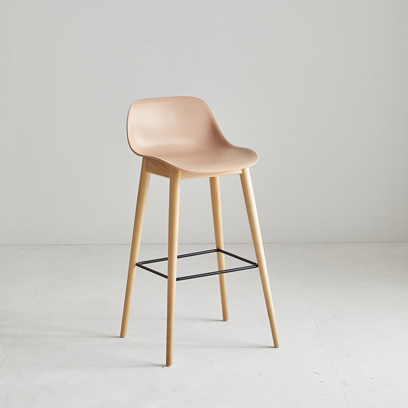 Nordic Beech Metal Square Bar Stool