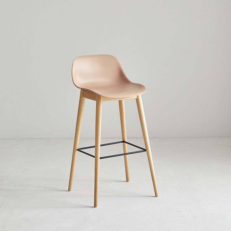 Nordic Beech Metal Square Bar Stool