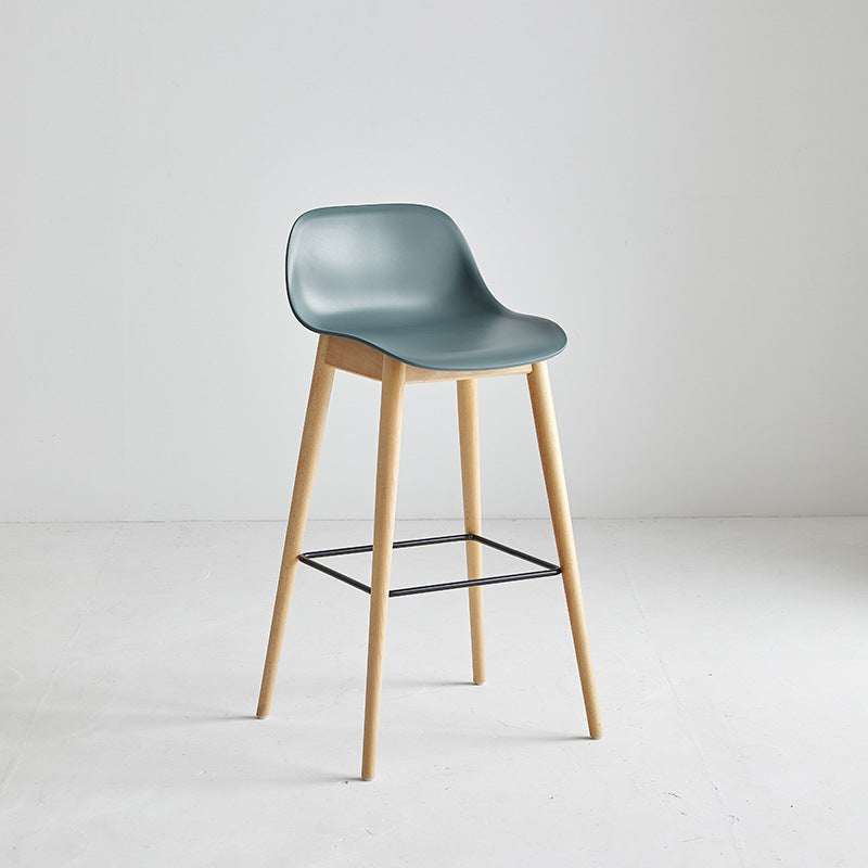 Nordic Beech Metal Square Bar Stool