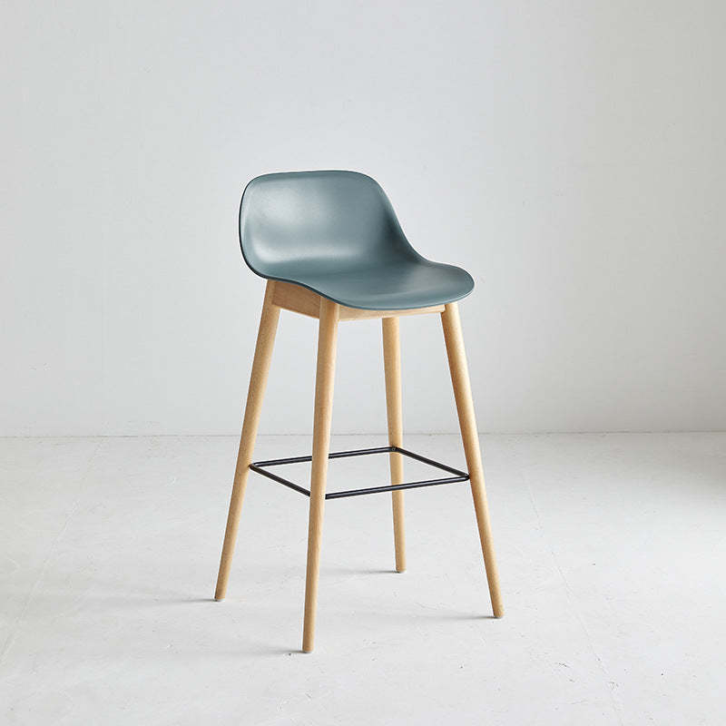 Nordic Beech Metal Square Bar Stool