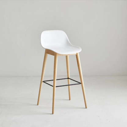 Nordic Beech Metal Square Bar Stool