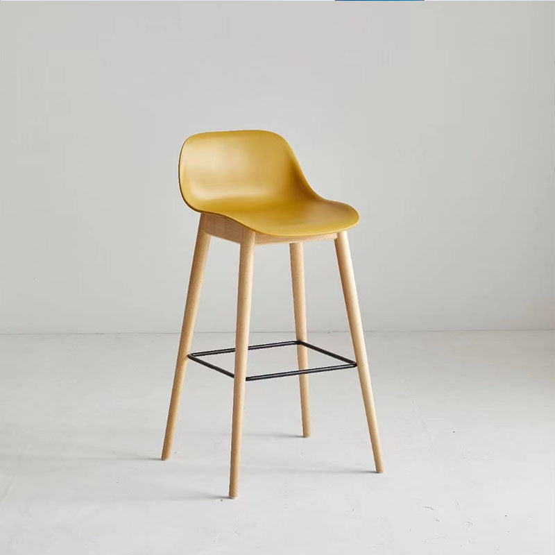 Nordic Beech Metal Square Bar Stool