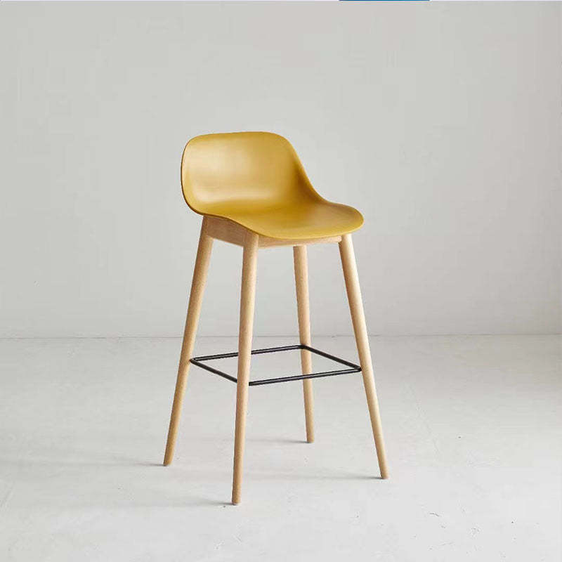 Nordic Beech Metal Square Bar Stool