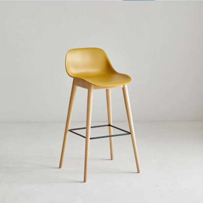 Nordic Beech Metal Square Bar Stool