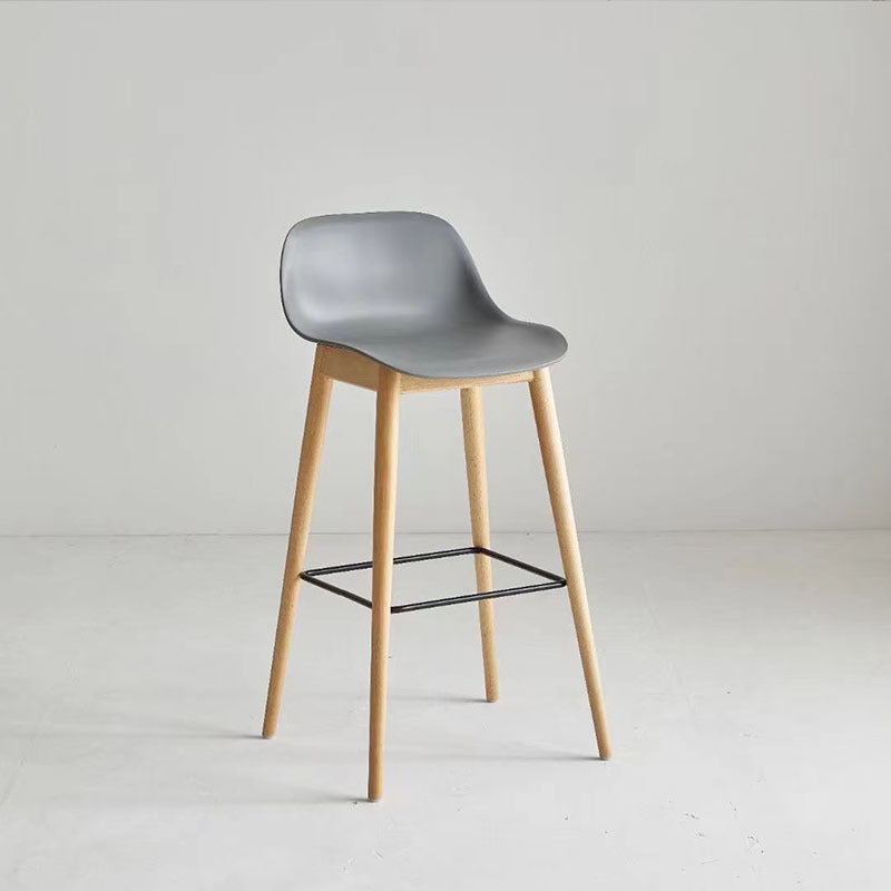 Nordic Beech Metal Square Bar Stool