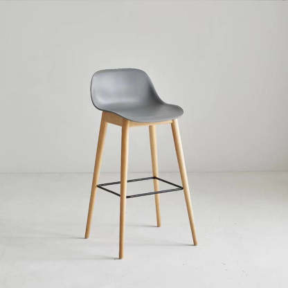 Nordic Beech Metal Square Bar Stool