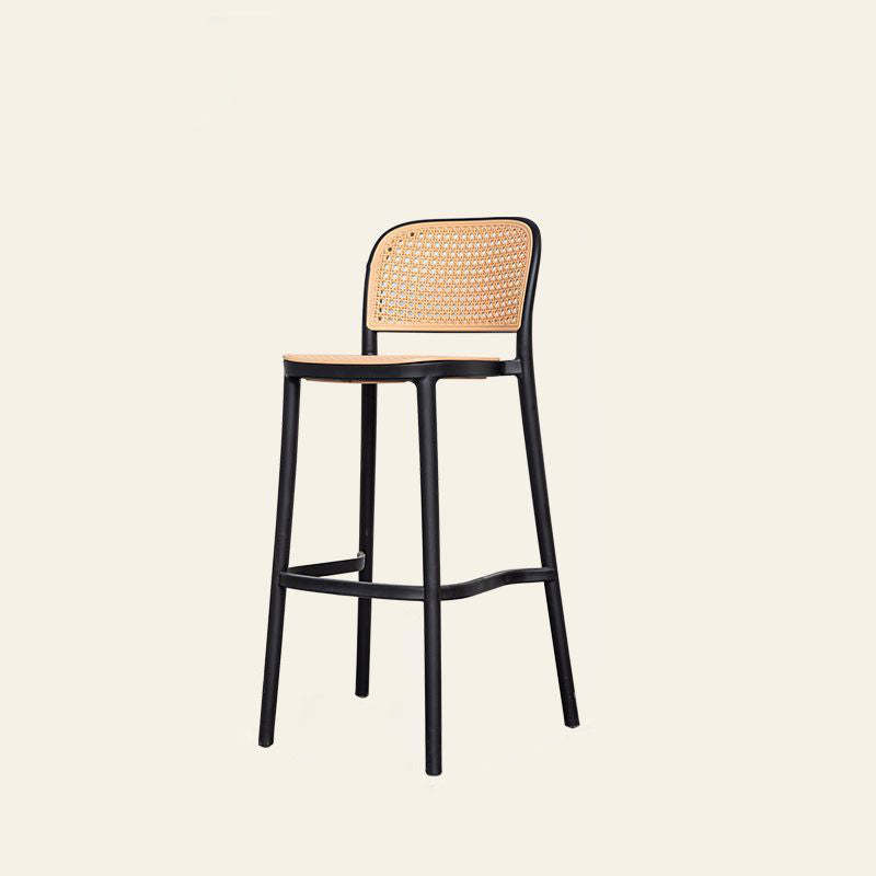 Scandinavian Woven Square Bar Stool