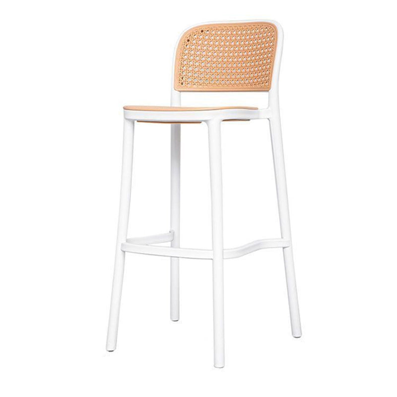 Scandinavian Woven Square Bar Stool