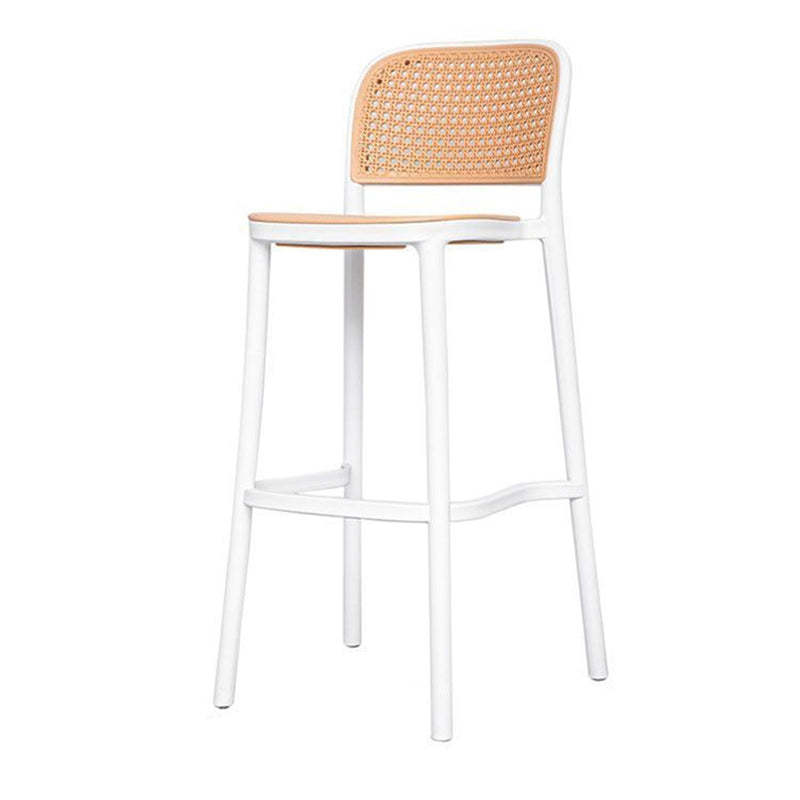 Scandinavian Woven Square Bar Stool