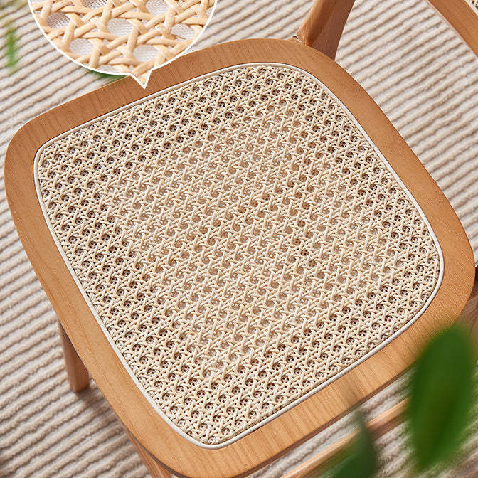Japanese Woven Ash Wood Rattan Bar Stool