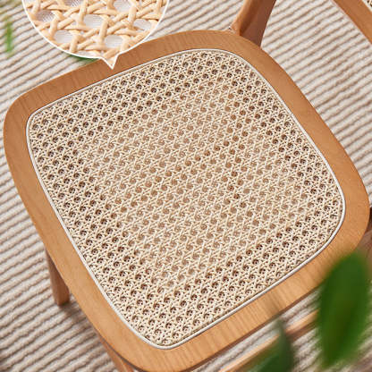 Japanese Woven Ash Wood Rattan Bar Stool