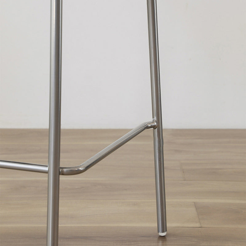 Retro Beech Wood Metal Bar Stool