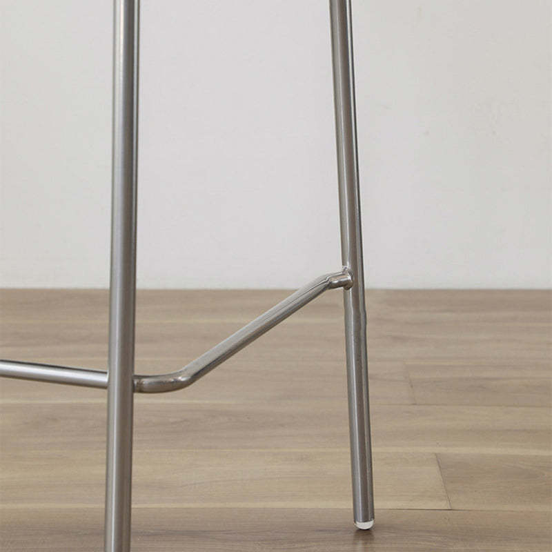 Retro Beech Wood Metal Bar Stool