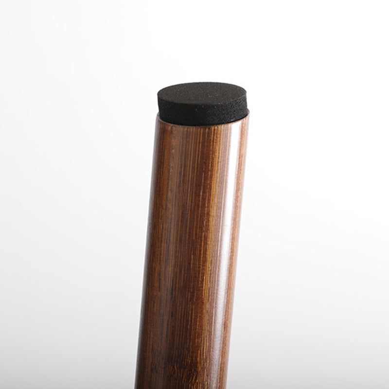 Retro Nanmu Bamboo Round Swivel Low Stool