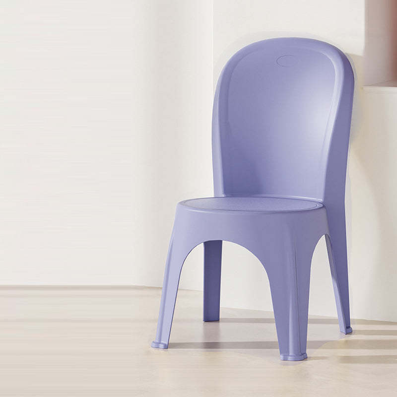 Gray nordic round stackable dining chairs & benches — 15.75" L x 15.55" W x 28.94" H / Purple