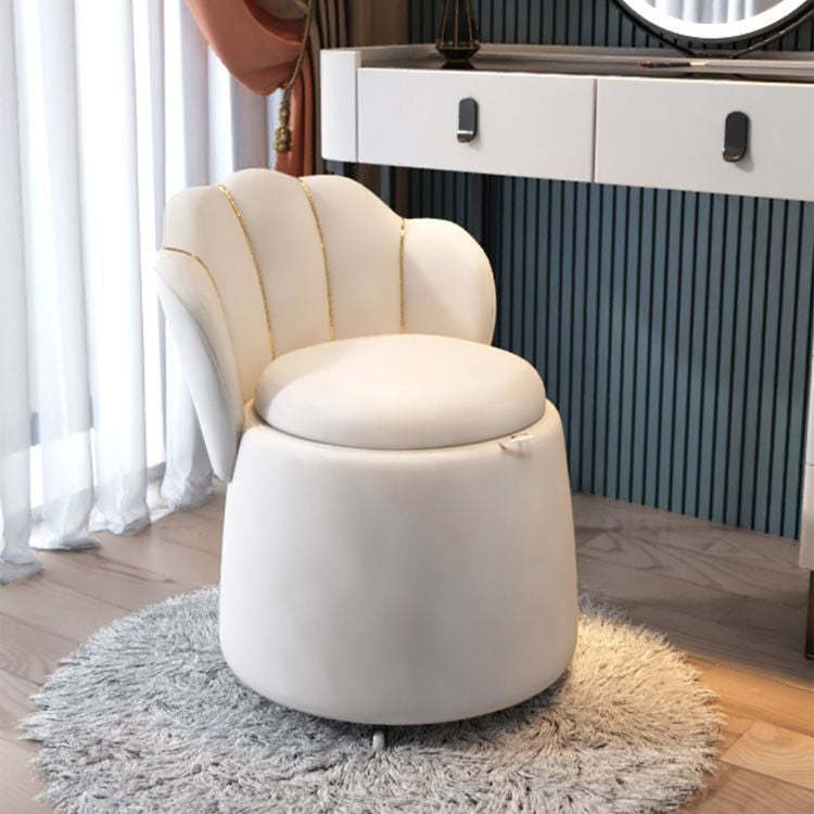 Nordic vanity petal-back gray vanity stools, Lighom