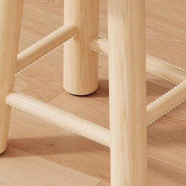 Nordic Lambswool Tech Fabric Wood Cloud Stool