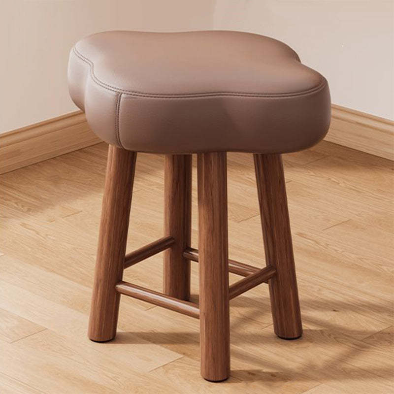 Nordic Lambswool Tech Fabric Wood Cloud Stool