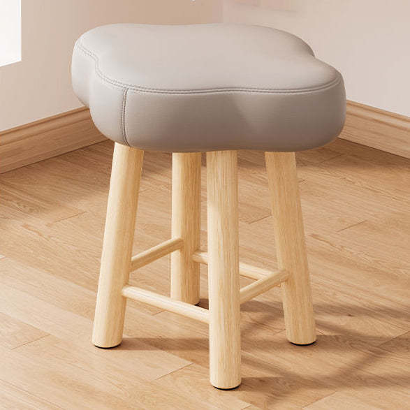 Nordic Lambswool Tech Fabric Wood Cloud Stool