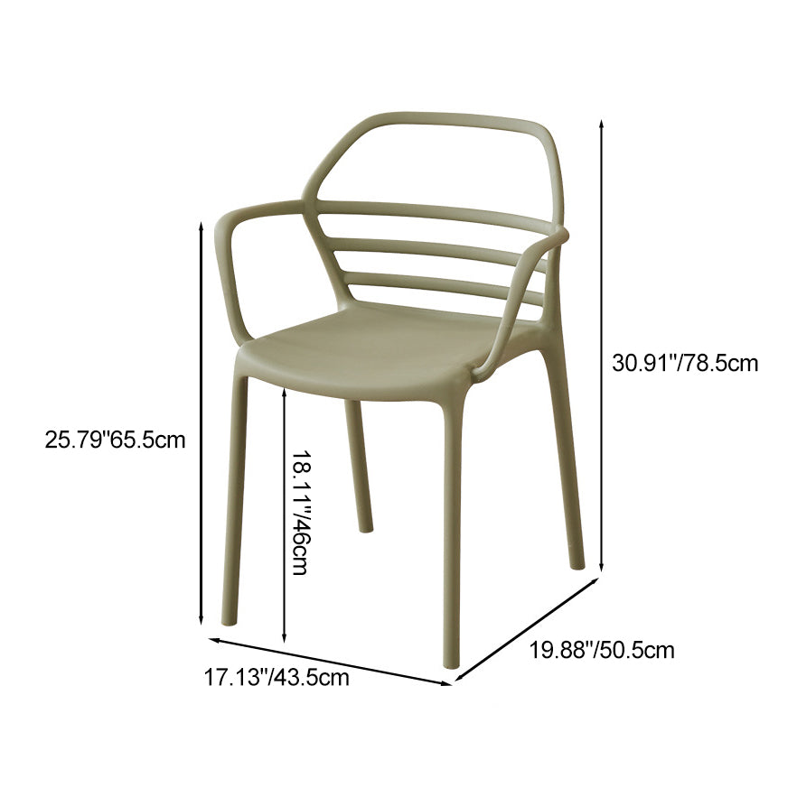 Nordic Curved Geometric Dining Chair