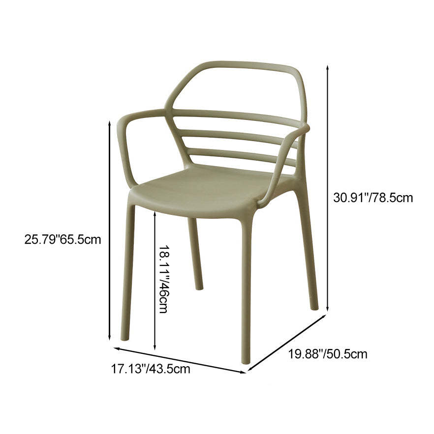 Nordic Curved Geometric Dining Chair