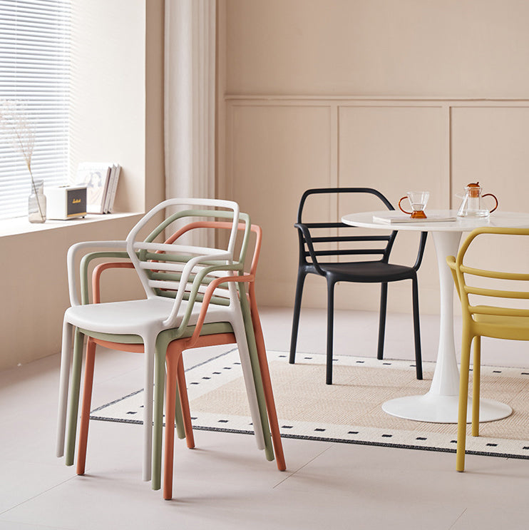 Nordic Curved Geometric Dining Chair