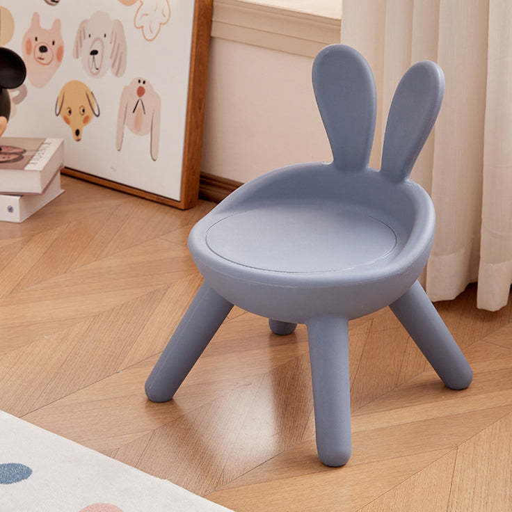 Contemporary Kids Bunny Ear Footstool — Blue