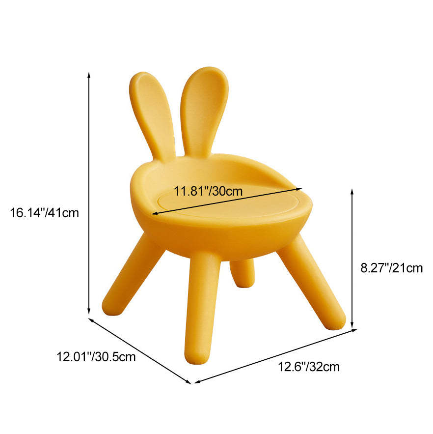 Contemporary Kids Bunny Ear Footstool — Matcha Green
