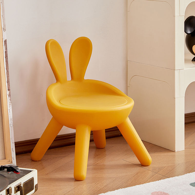 Contemporary Kids Bunny Ear Footstool — Red