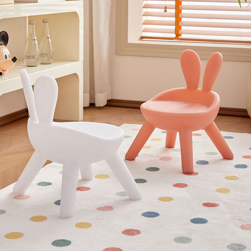 Contemporary Kids Bunny Ear Footstool — Gray