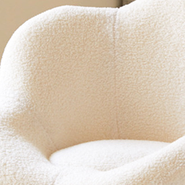 Nordic Swivel Lambswool Iron Petal Vanity Stool