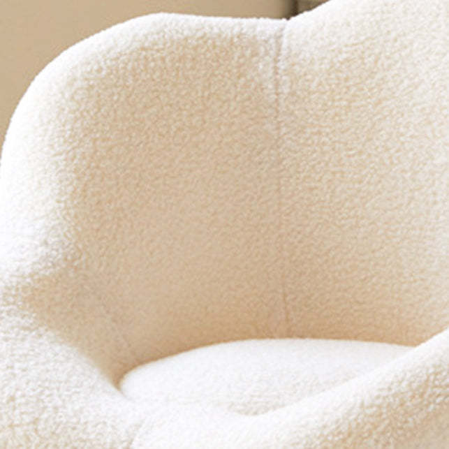 Nordic Swivel Lambswool Iron Petal Vanity Stool