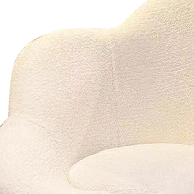 Nordic Swivel Lambswool Iron Petal Vanity Stool
