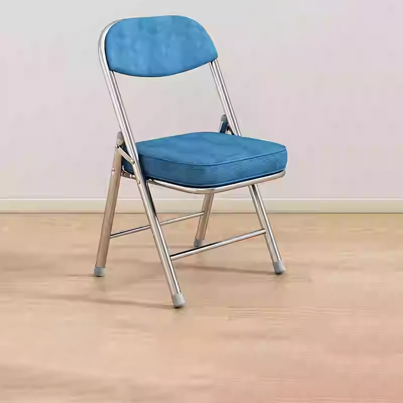 Lighom retro foldable corduroy metal office chairs
