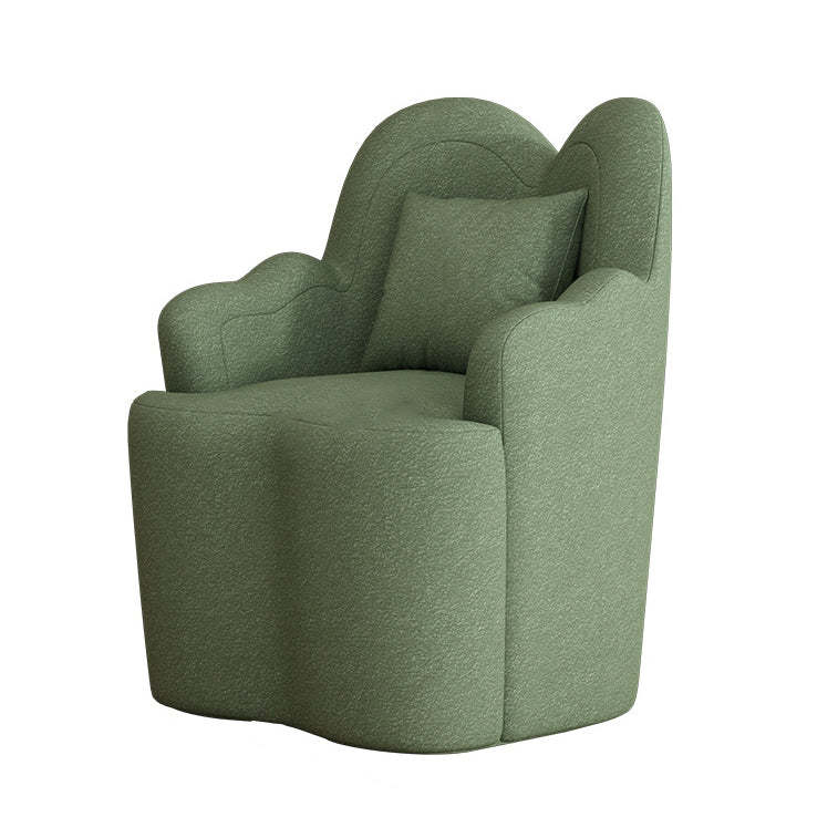 Nordic Lambswool Suede Petal Swivel Vanity Stool