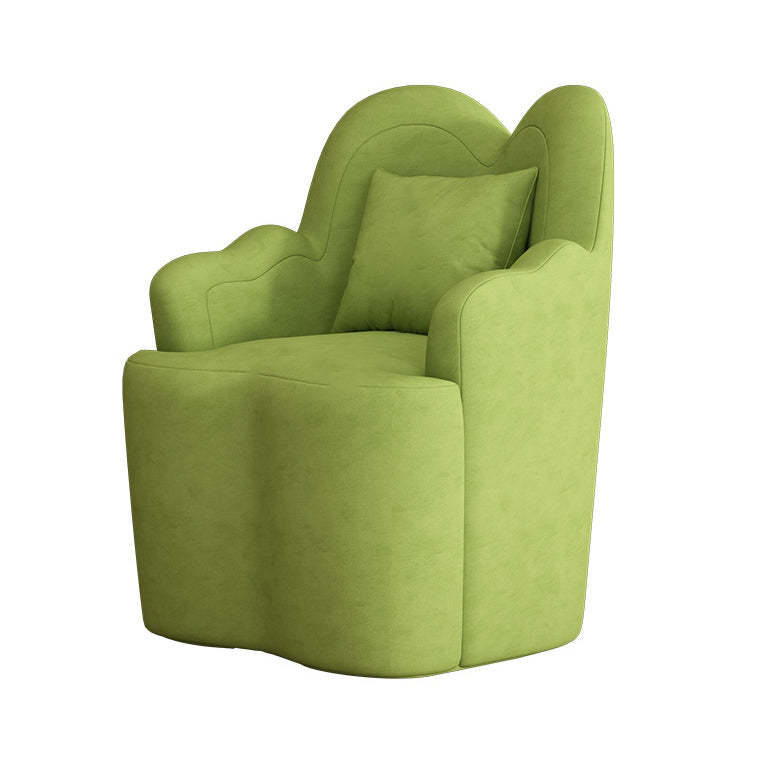 Nordic Lambswool Suede Petal Swivel Vanity Stool