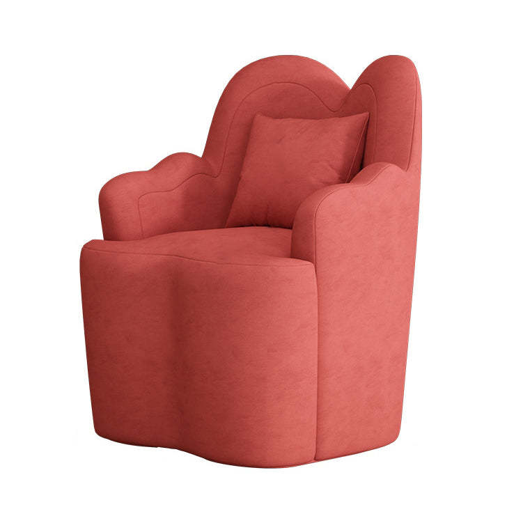 Nordic Lambswool Suede Petal Swivel Vanity Stool