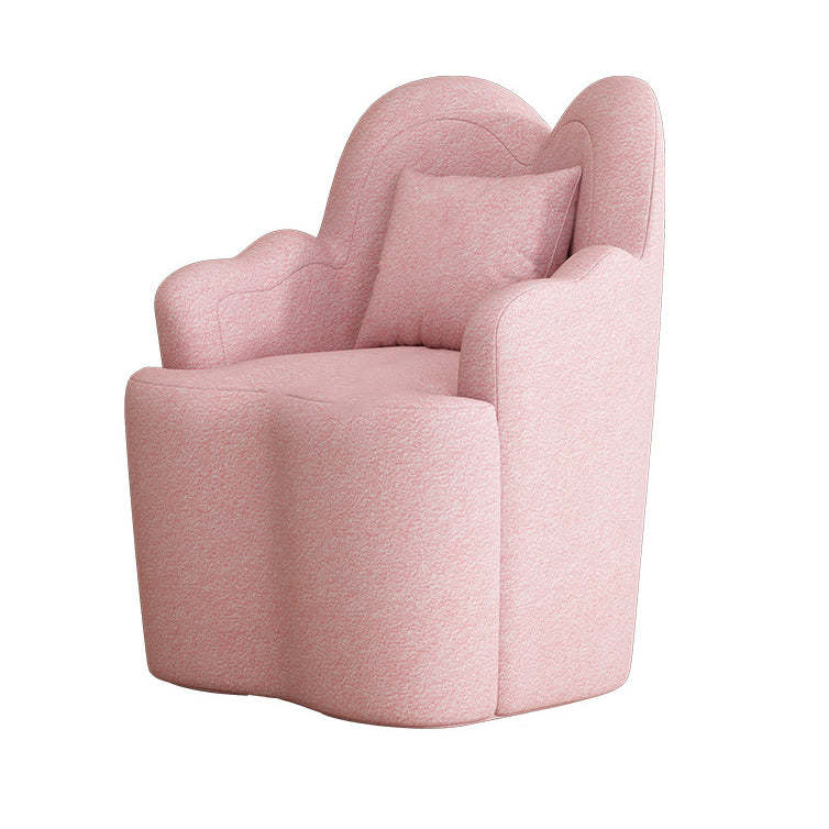 Nordic Lambswool Suede Petal Swivel Vanity Stool