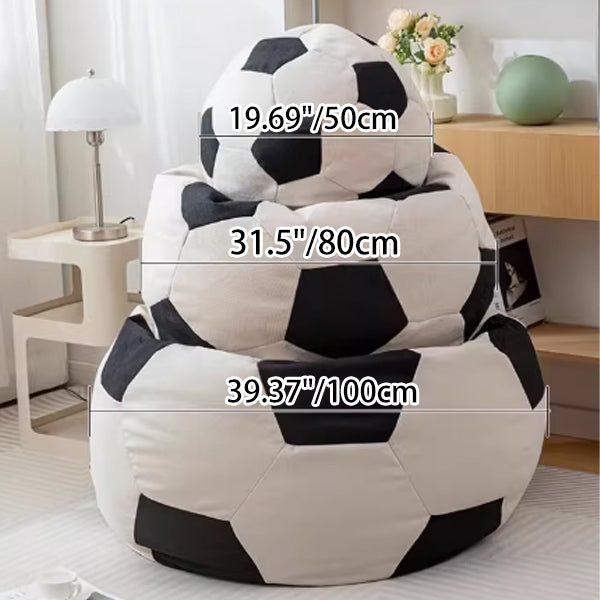Contemporary Leather Football Bean Bag Lazy Sofa