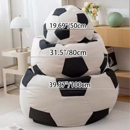 Contemporary Leather Football Bean Bag Lazy Sofa