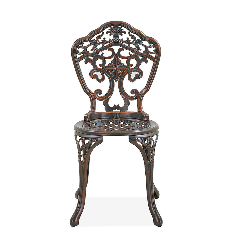 European Waterproof Cast Aluminum Orchid Round Accent Chair