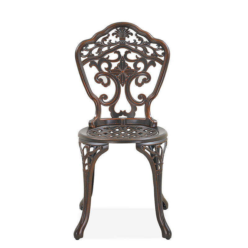 European Waterproof Cast Aluminum Orchid Round Accent Chair