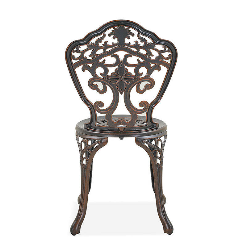European Waterproof Cast Aluminum Orchid Round Accent Chair